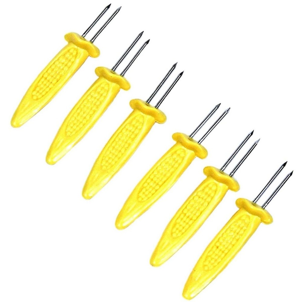 COOKING CONCEPTS 8pcs Corn Holders Cob Skewers Set with Stainless Steel Pins.